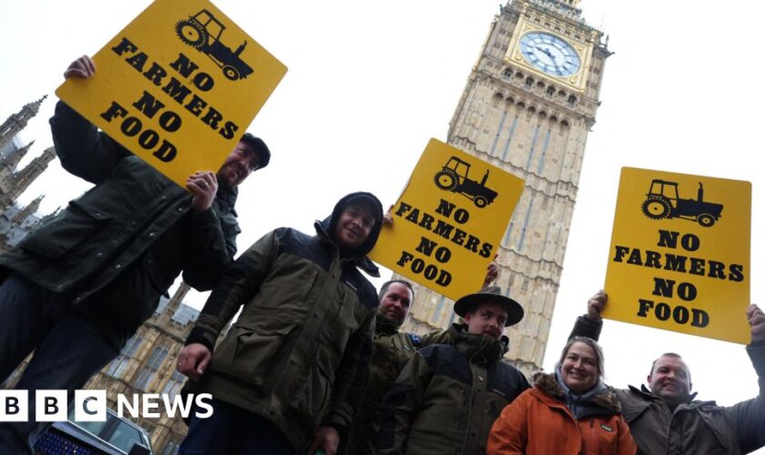 Farmers say inheritance tax change is 'betrayal' as they take protest to London