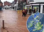 Flash floods in Britain: The moment raging floodwaters envelop a town in seconds as Storm Bert causes travel chaos and death toll rises to five