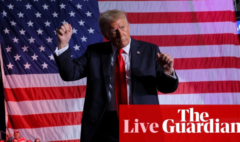 Frantic campaigning by Trump amid Iowa poll shock – US election live updates