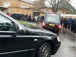 Hundreds of mourners turn out for funeral of rioter Peter Lynch after he killed himself in jail cell while serving two year jail term over asylum seeker hotel protest