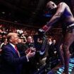 Iconic moment UFC hardman Jon Jones hands Donald Trump his championship belt and bows down to president-elect - sending fans wild