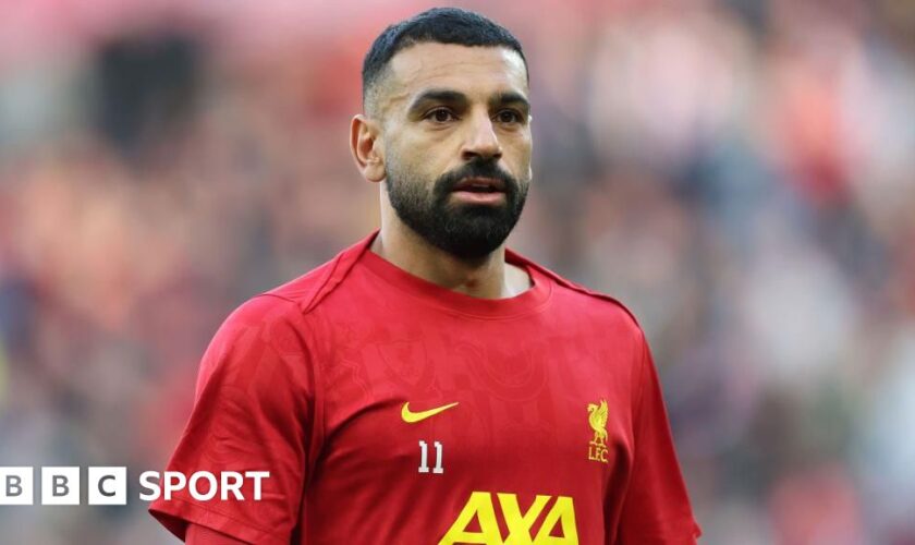 Mohamed Salah during Liverpool's warm-up against Chelsea in October 2024