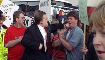 John Prescott's cheeky 11-word response after punching protester who egged him