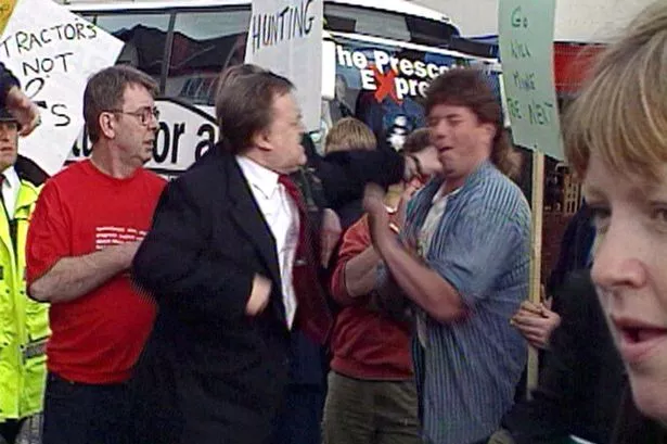 John Prescott's cheeky 11-word response after punching protester who egged him