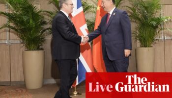 Keir Starmer raises plight of Jimmy Lai and sanctions on UK MPs in meeting with Xi Jinping at G20 – UK politics live