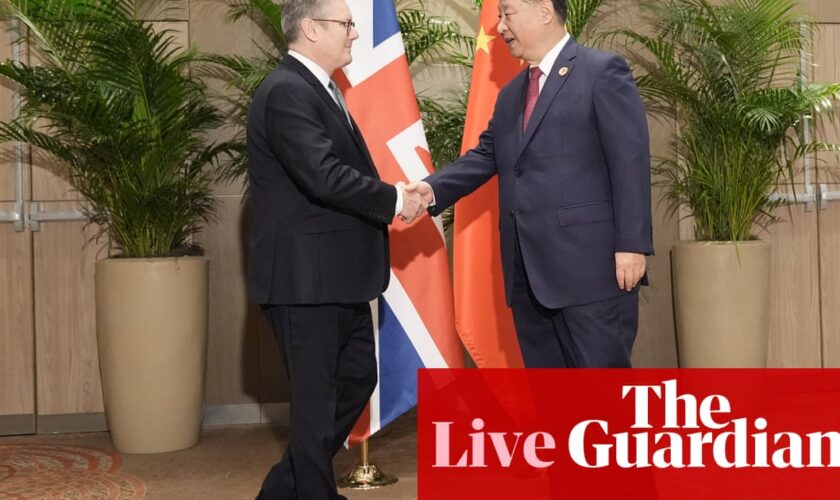 Keir Starmer raises plight of Jimmy Lai and sanctions on UK MPs in meeting with Xi Jinping at G20 – UK politics live