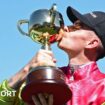 Robbie Dolan rides #11 Knight's Choice to win the Melbourne Cup