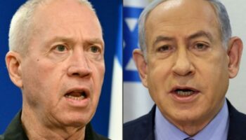 Joav Galant (links) und Benjamin Netanjahu – sie streiten in Israel um die Kriegsstrategie