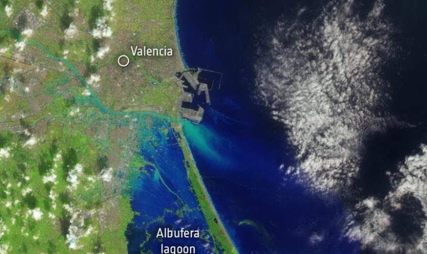 La magnitud de las inundaciones por la DANA en Valencia, vista desde el Espacio