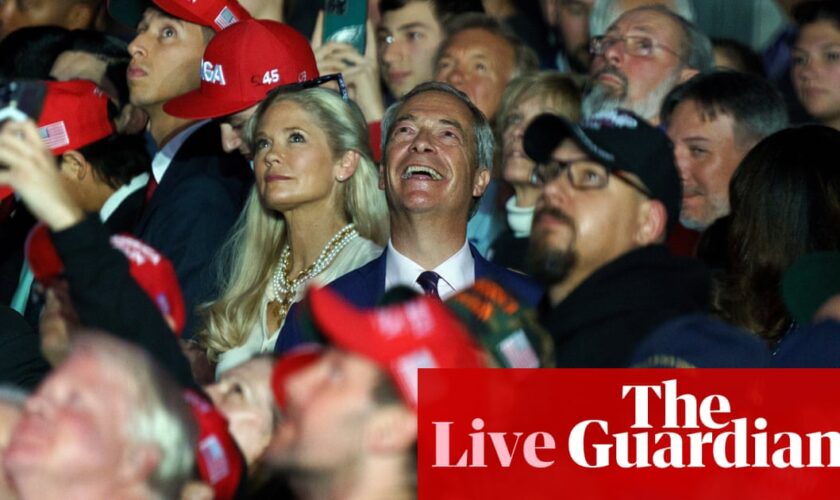 Labour rejects Nigel Farage’s offer to help government as intermediary with Donald Trump– UK politics live