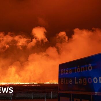 Lava engulfs Iceland's Blue Lagoon car park