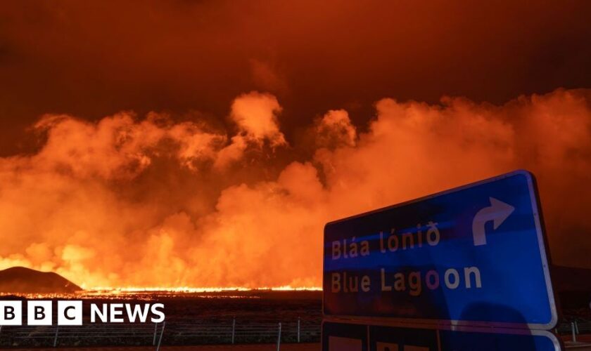 Lava engulfs Iceland's Blue Lagoon car park