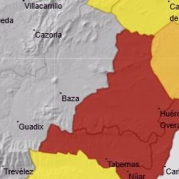 Los vecinos de Almanzora, Los Vélez, Nacimiento y Tabernas reciben un mensaje en sus móviles con el aviso rojo por DANA