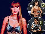 MTV EMAs WINNERS FULL LIST: Taylor Swift dominates with FOUR gongs including Best Artist (but misses the event to support boyfriend Travis Kelce at his latest game)... while Raye and Tyla also win big at annual ceremony