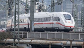 Der ICE1554 in Richtung Frankfurt Hbf erfasste den Angaben zufolge die beiden Menschen. (Symbolbild) Foto: Boris Roessler/dpa