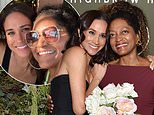 Meghan Markle oozes glamour in chic black jumpsuit at launch party for her friend's haircare line - after investing in the products