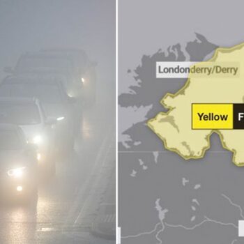 Met Office warns thick fog could linger all day as temperatures plunge to 1C