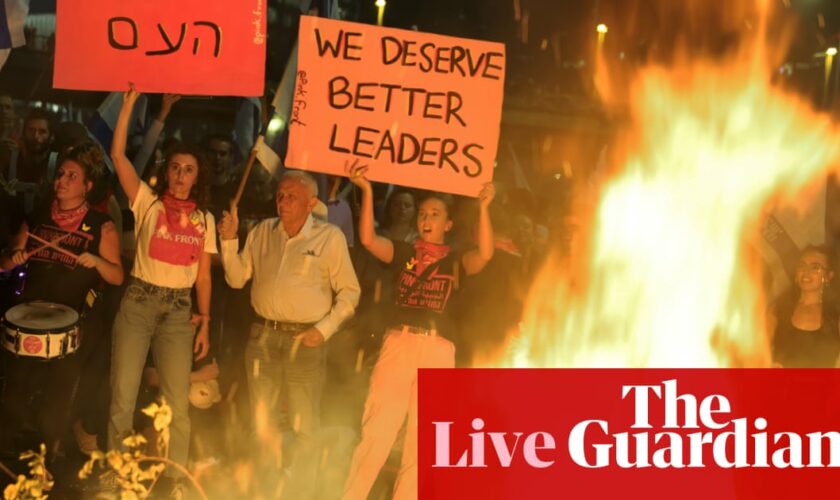 Middle East crisis live: protests in Israel after Netanyahu fires defence minister Gallant