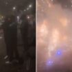 Moment man almost blows himself up after lighting firework in bare hand