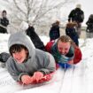 More than 100 UK schools shut after snow, with Storm Bert set to bring 70mph winds