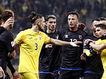 Nations League clash ABANDONED following on-pitch brawl - as one team walks off in protest in the last MINUTE after 'taking offence' from fan chants