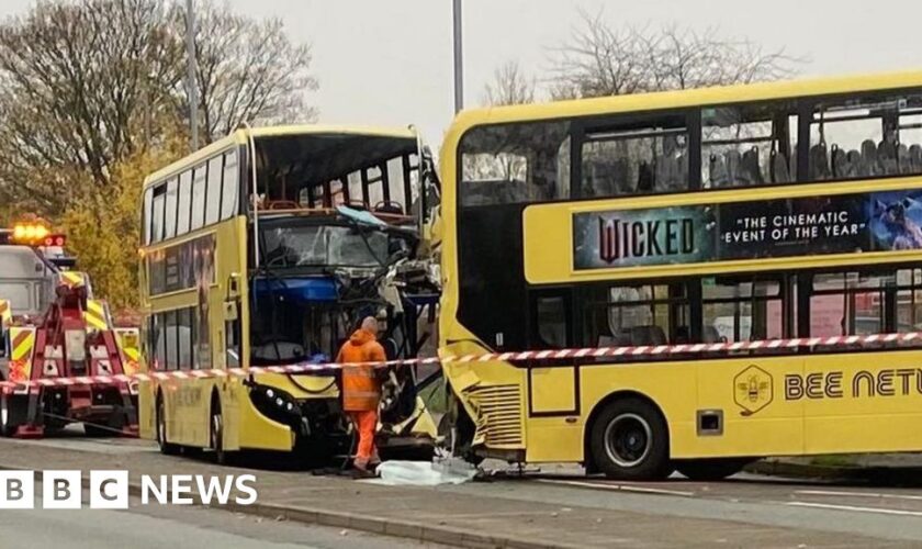 Passengers taken to hospital after bus crash