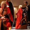 Queen Camilla is presented with an honorary degree by her sister-in-law Princess Anne in rare joint engagement