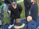 Roy Keane furiously confronts fan who was abusing him following Man United's 1-1 draw at Portman Road... after group of supporters shout 'F*** YOU' at former Ipswich manager