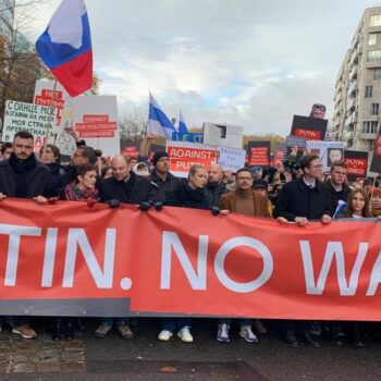 Russian opposition-in-exile holds Berlin protest march