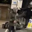 Satisfying moment vandal tries to trash moped - only to be served up a helping of instant street justice