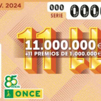 Sorteo 11 del 11 de la ONCE, en directo: resultado, premios y cupón ganador de la lotería hoy