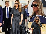 Telling detail spotted in Melania Trump's Election Day outfit as she casts her vote with Donald