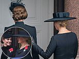 The Duchess of Edinburgh, 59, stepped into 'maternal' role at Cenotaph to help 'stoic' Kate Middleton - offering a supportive touch, says body language expert