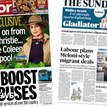 The Papers: '£1bn boost for buses' and Italy-style 'migrant deals'