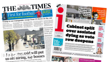 The Papers: 'Budget will put us off hiring' and 'Cabinet assisted dying split'