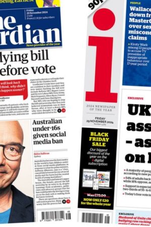 The Papers:  MPs in 'once-in-a-decade vote' and Wallace accused over comments