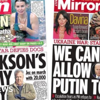 The Papers: PM 'defiant' on Ukraine and 'Clarkson's farmy army'