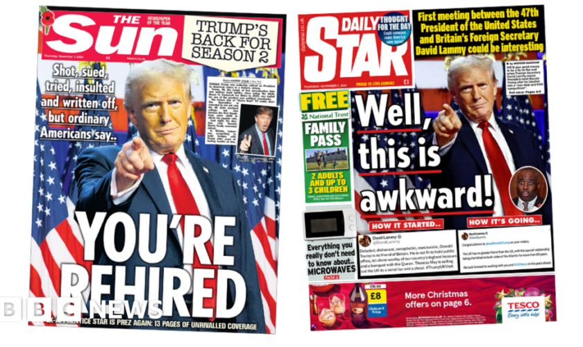 The Papers: 'You're rehired' and 'Well, this is awkward!'