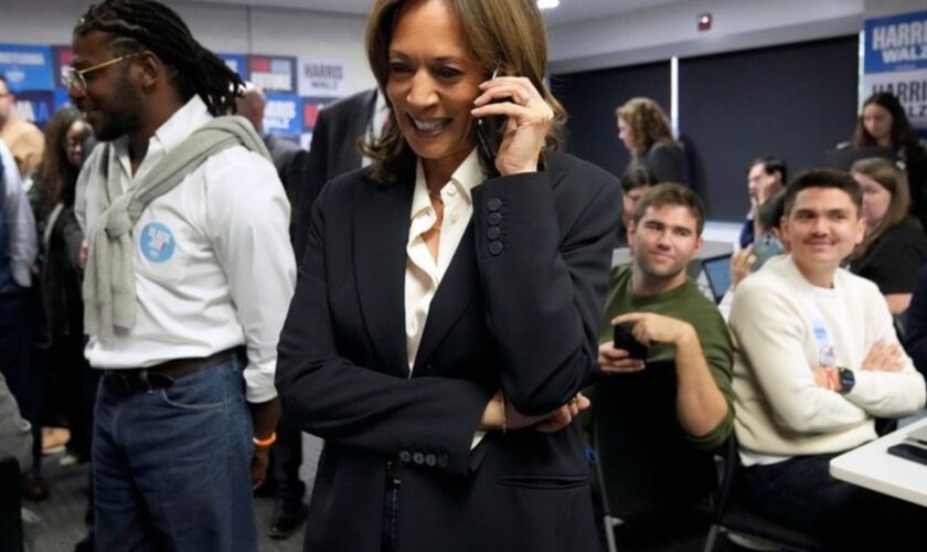 Harris wollte eigentlich bei der Wahlparty an der Howard Universität vorbeischauen. Foto: Jacquelyn Martin/AP/dpa