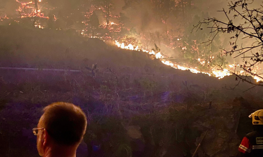 Un conato de incendio forestal en El Paso (La Palma) obliga a evacuar a 200 vecinos