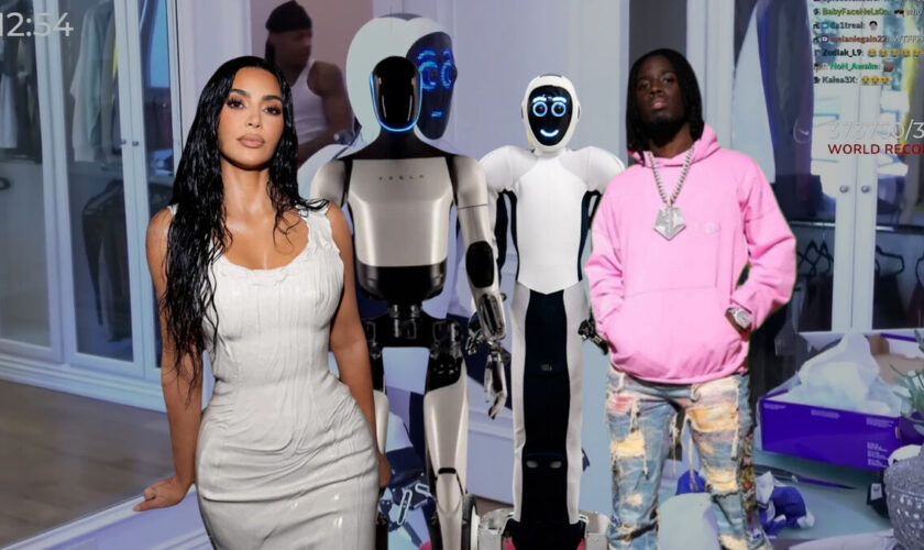 VIDÉO. Kim Kardashian et Kai Cenat adoptent des robots humanoïdes