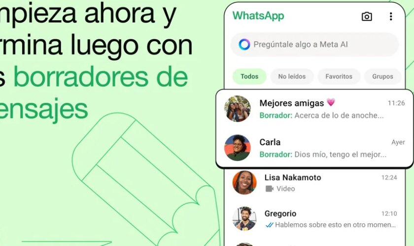 WhatsApp anuncia la llegada de los borradores de mensajes: así funcionan