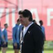 Zamorano visita el entrenamiento del Sevilla FC