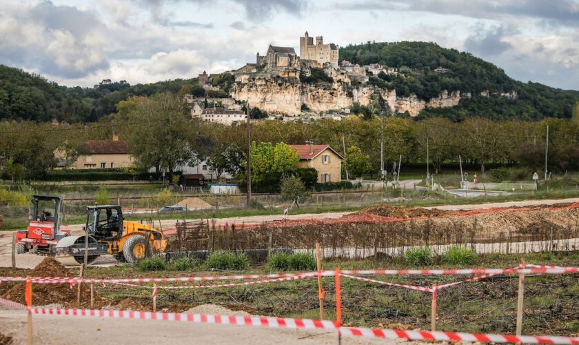 Le chantier du contournement de Beynac-et-Cazenac le 2 novembre 2018