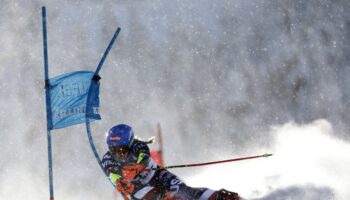 Mikaela Shiffrin issues injury update after bid for milestone win ended by nasty crash