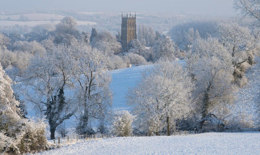 Chipping Campden Church in winter, Cotswolds, England. Pic: iStock