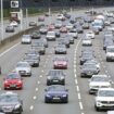 Cars queueing on the M25. Pic: PA