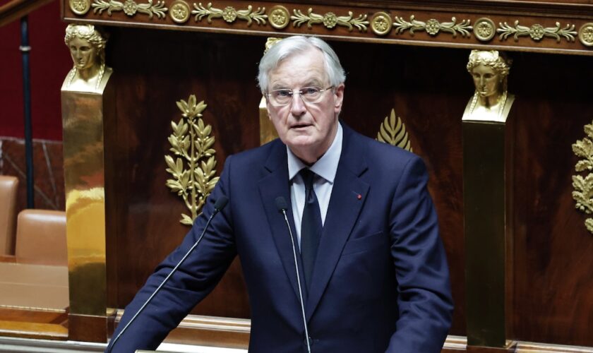 Le Premier ministre Michel Barnier le 2 décembre 2024 à l'Assemblée nationale à Paris