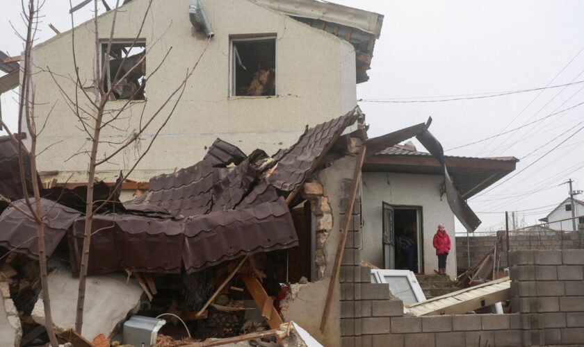 The aftermath of a Russian strike on Odesa. Pic: Reuters