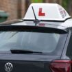 A learner driver drives down a street in Winchester, Hampshire. Picture date: Thursday May 20, 2021.